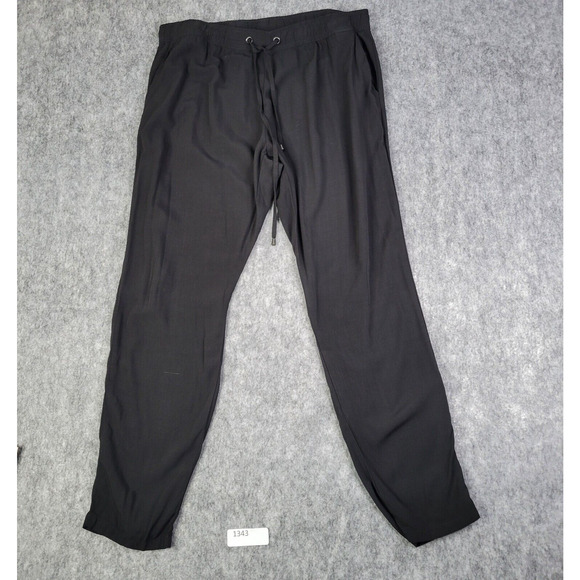 DeFacto Women Pants 44 Large 12 Black Jogger Athleisure Sweatpant Drawstring - Picture 1 of 8